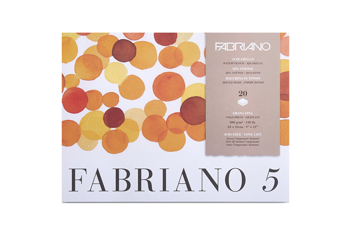 ���� ��� �������� Fabriano 5 300�/�.�� 23x31�� ��� 20� ������� �� 4 ��������	Fabriano