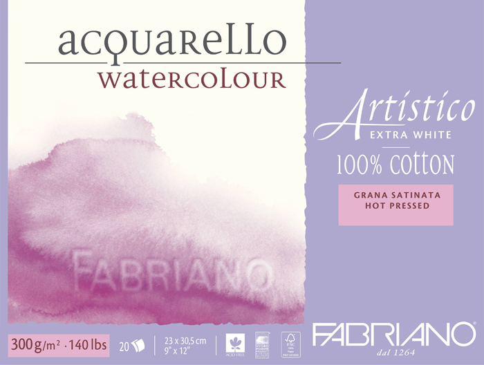 ���� ��� �������� Artistico Extra White 300�/�.�� 23x30,5�� ����� 20� ������� �� 4 ��������	Fabriano