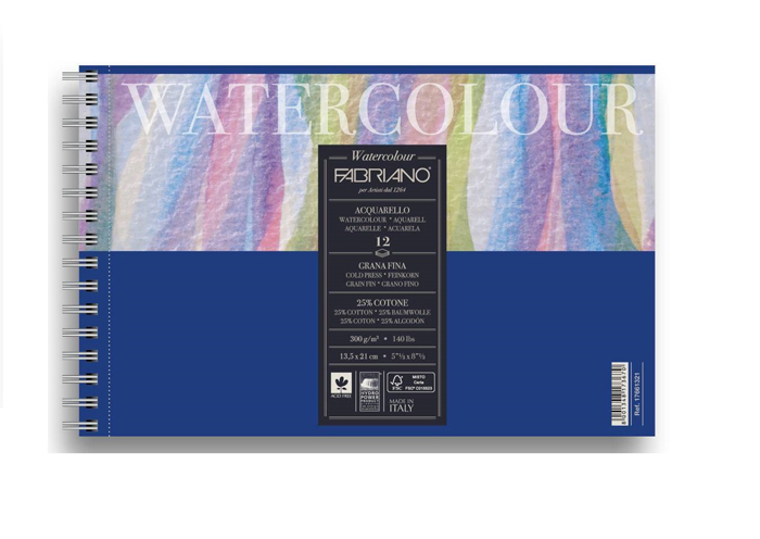 ������ ��� �������� Watercolour Studio 300�/�.�� 13,5x21�� ��� 12� ������� Fabriano